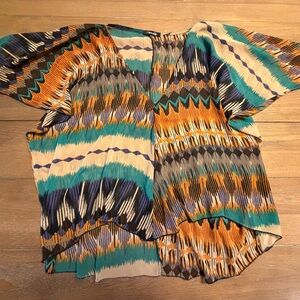 Multicolor Zigzag Pattern Women's Top